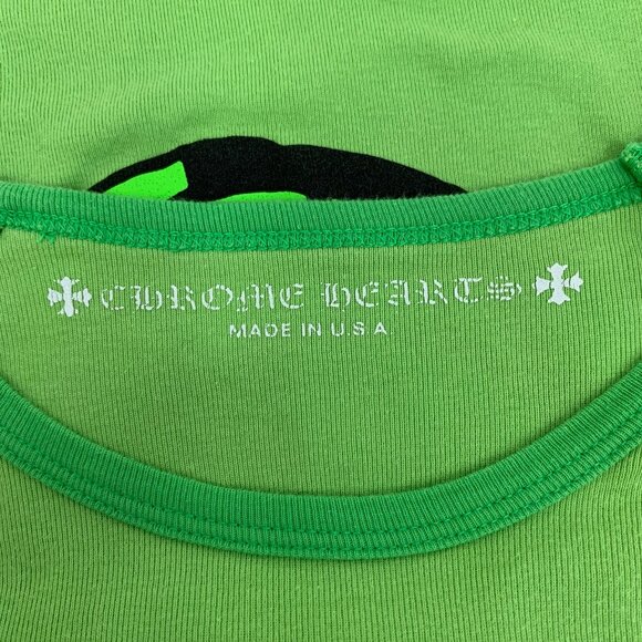 Chrome Hearts Green Kirin Arm Cotton Three-Quarter Sleeve T-Shirt M Round Neck - Picture 2 of 8